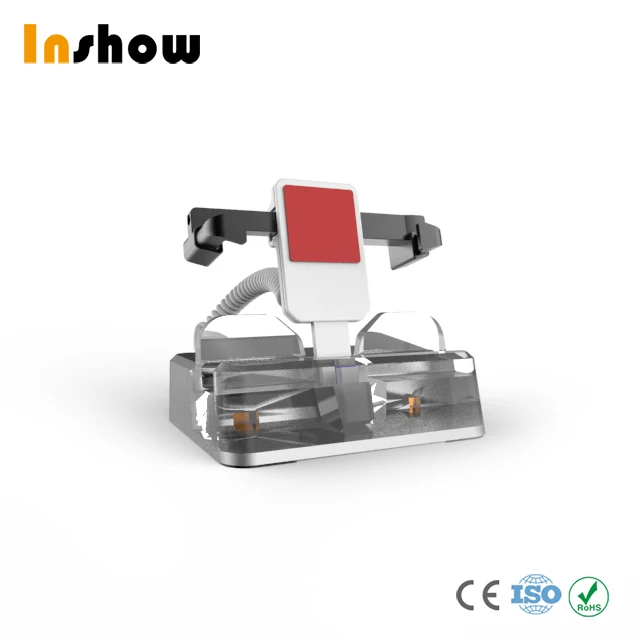 INSHOW A114 Security Alarm Stand Anti-theft Display Stand Vertical Design Acrylic Mobile Phone Holders