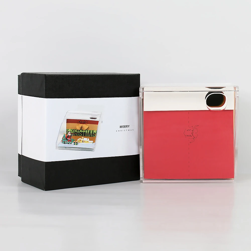 New Santa Claus Christmas Decorations 2022 3D Memo Pad With Desk Calendar For Christmas Gift