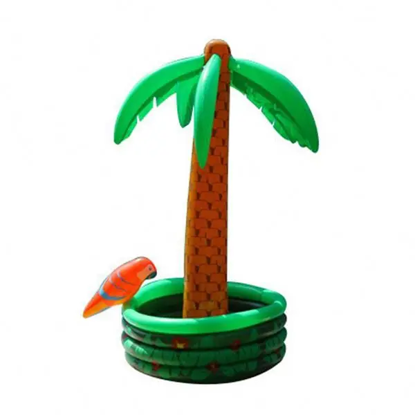 Luau palm tree inflatable buffet salad plate picnic ice table bar