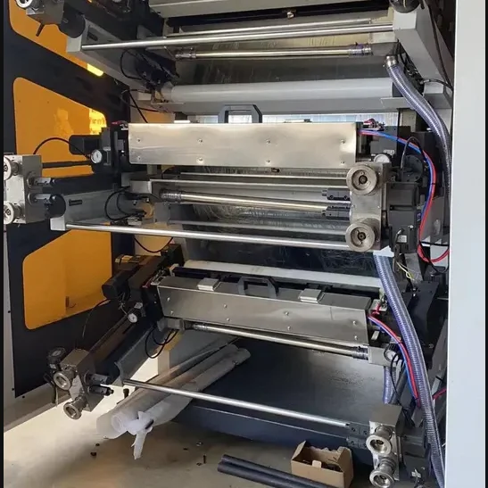 6 color central impression polyethylene bag BOPP film flexo printing machine with CE