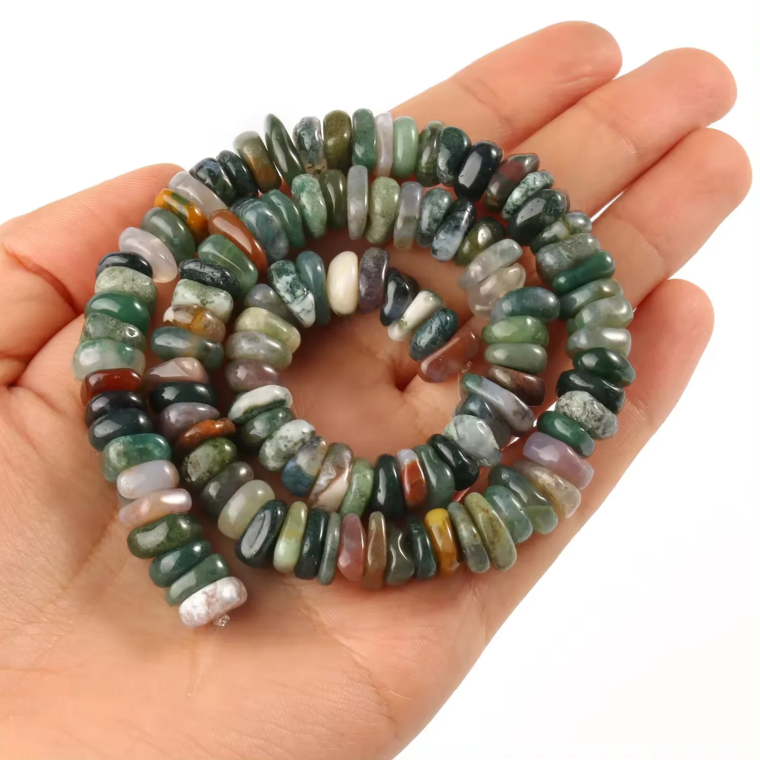 Irregular Black Agate Amethyst Tourmaline Stone Beads Loose Pebble Nugget Chips Jewelry Making Semi-Finished Semi-Precious Beads