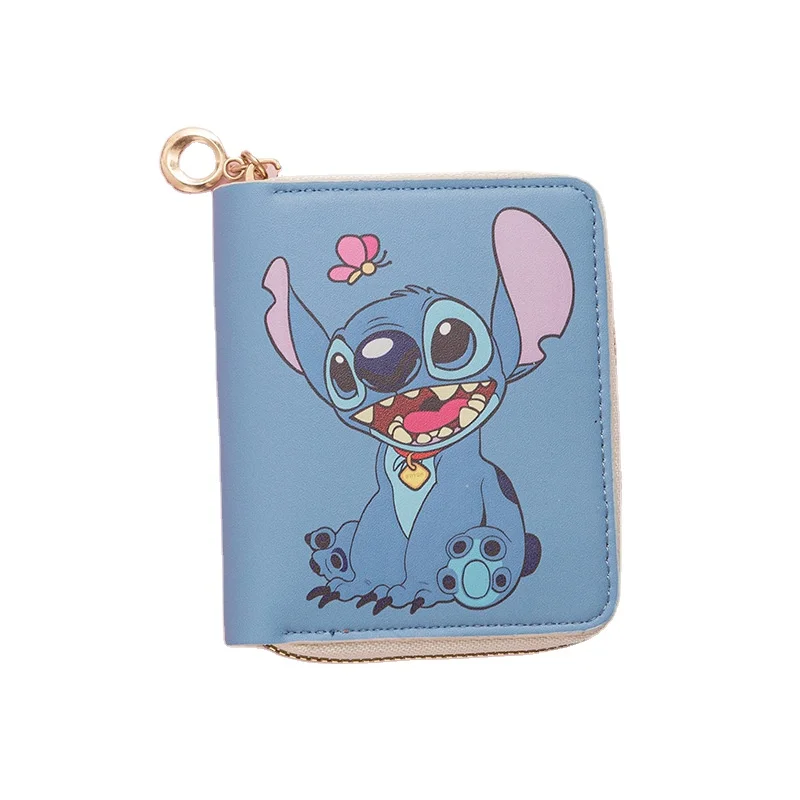 Custom Picture Wholesale Cartoon Stitch Women Long Wallet PU Storage Coin Purse Multi-Compartment Zipper Travel Wallet