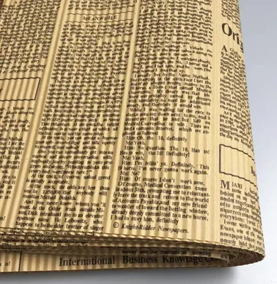 Custom flower packaging wrapping paper plain corrugated paper sheet