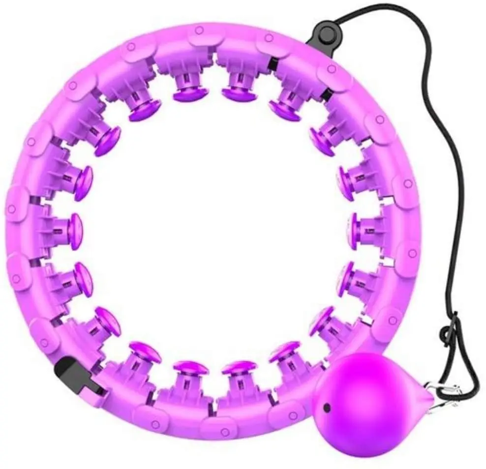 
Adjustable Size Smart Counting No Fall Hoola Hoop Weight Loss Equipment Weighted Hula Hoops for Adults and Child 