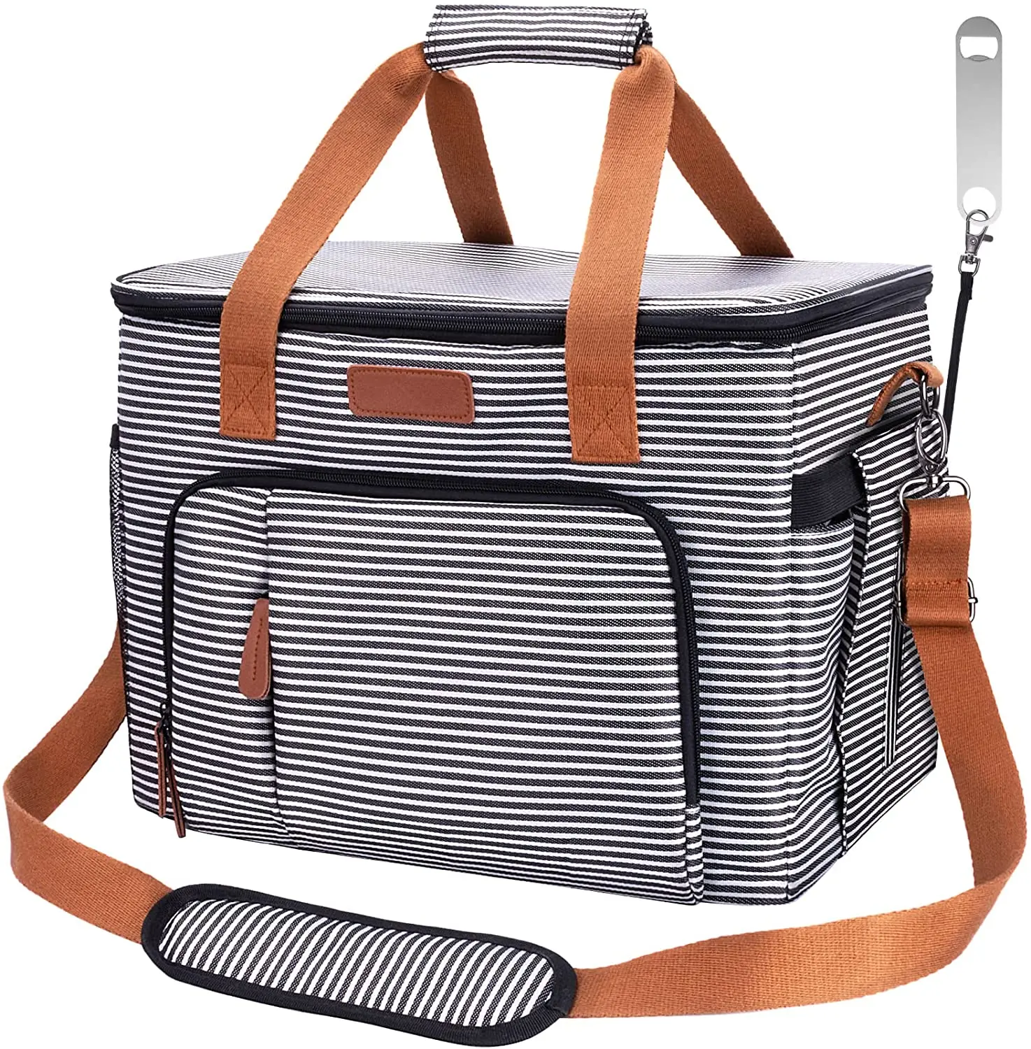 Insulated Lunch Box ,Leakproof Cooler Bag Reusable Lunch Bag with Should Strap,Thermal Lunch Cooler Tote With Pockets