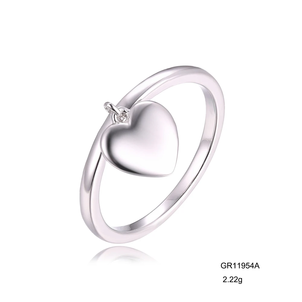 Grace Simple Small 925 Sterling Heart Silver Necklace Pendant