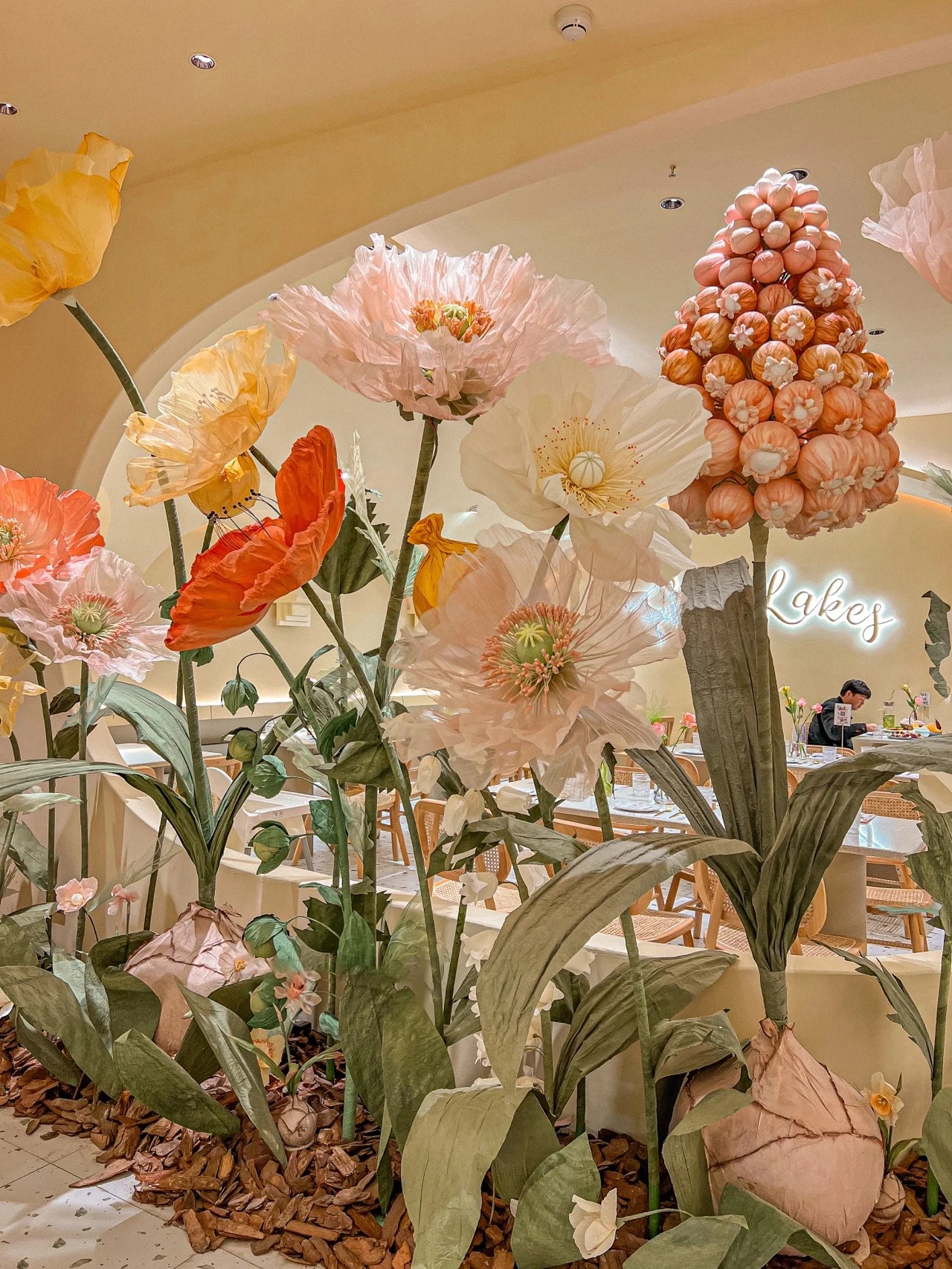 W-188 Wedding decoration long stem artificial flowers Party decoration Wall Backdrop giant fabric standing paper flowers