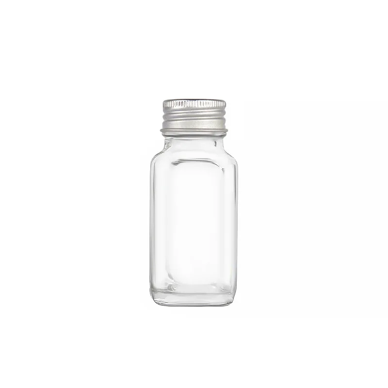 65ml 80g Small Capacity Volume French Square Beverage Bottle for Juice Milk Tea with OEM Customized Packaging