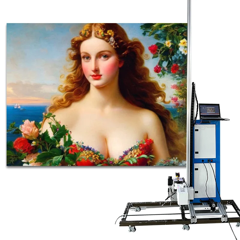 High quality Vertical UV Ink 3d Wall Printer For Drawing Pictures On Concrete/Glass and Ceramic