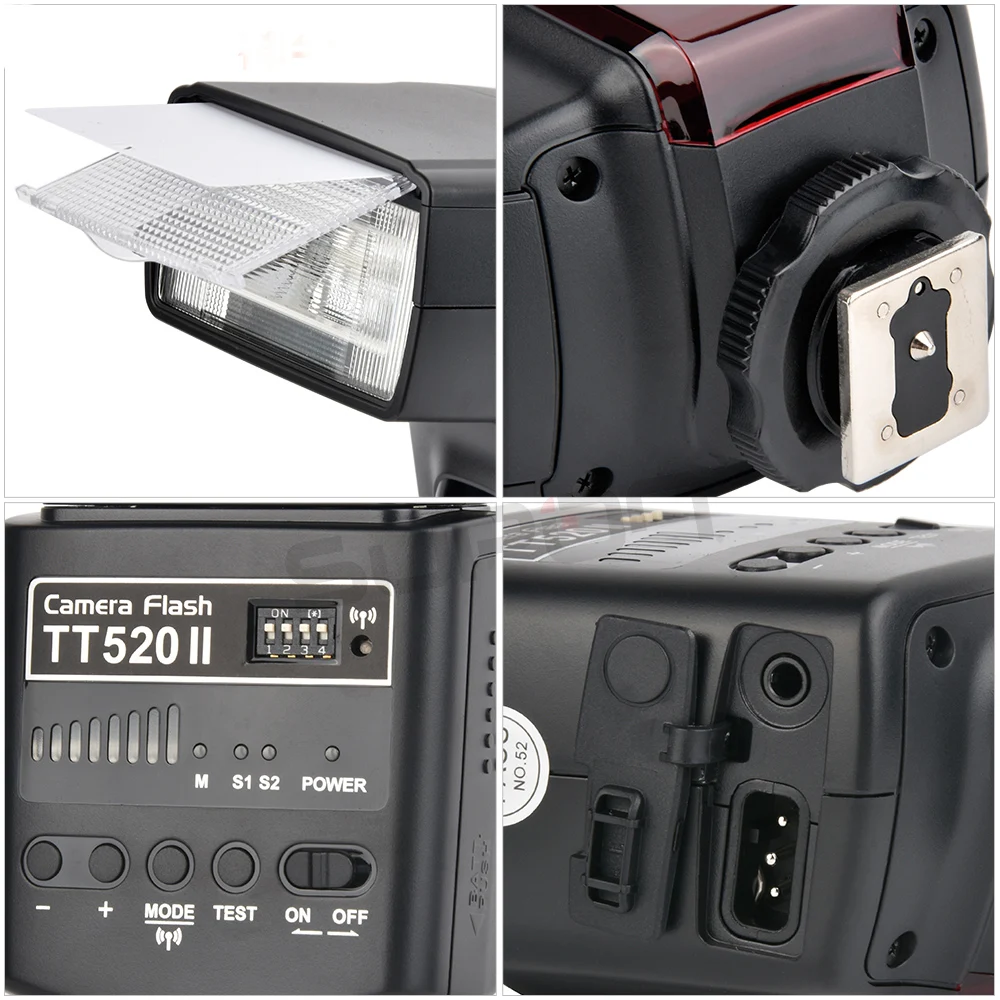 Godox Brand Tt520ii Camera Flash Light for Digital S AA Batteries Snzjdd105052 < 4.5 Seconds Ce Rohs 14.8 Oz / 420g CN;GUA TT520