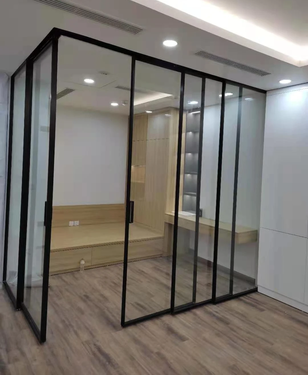 Factory Supply Soft Close Sliding Door Hardware Aluminum Sliding Glass Door