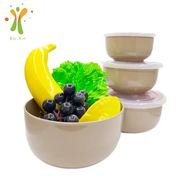 BPA free Natural Environmentally Dishwasher safe eco friendly rice husk fruit snack salad bowl tableware