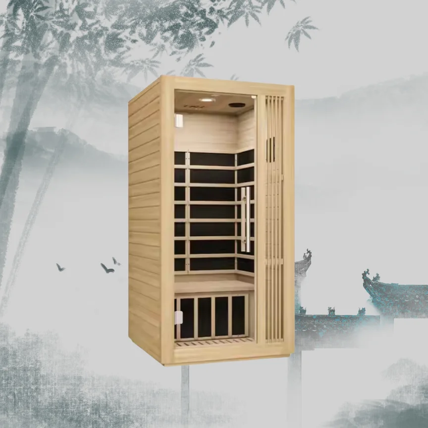 Full spectrum Solid Wood Red Cedar hemlock Home Indoor Infrared red light heater dry Sauna Room customized color