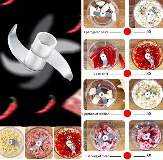 Electric Mini Garlic Chopper Garlic Masher, Garlic Press Mincer Pepper Chili Vegetable Nuts Meat Grinder Food Processor Mincer