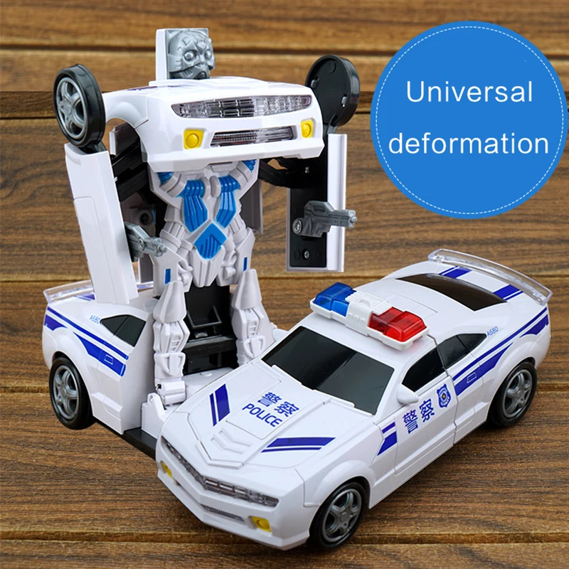  Лидер продаж трансформированный Автоматический робот-трансформер на заказ полицейский автомобиль Детский развивающий игрушечный для