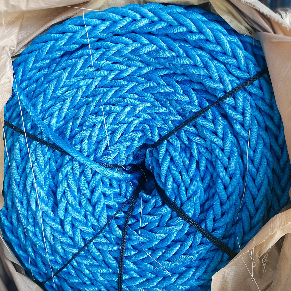 Factory Customize Diameter 8/12 Strands Polypropylene PE PP Polyester Nylon UHMWPE Rope for Ship Towing