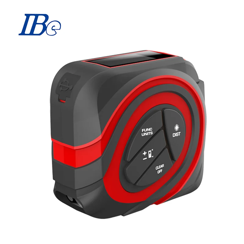 High precision infrared tape measure laser measuring tape rechargeable 2 in 1 Lcd Display digital laser measuring tape