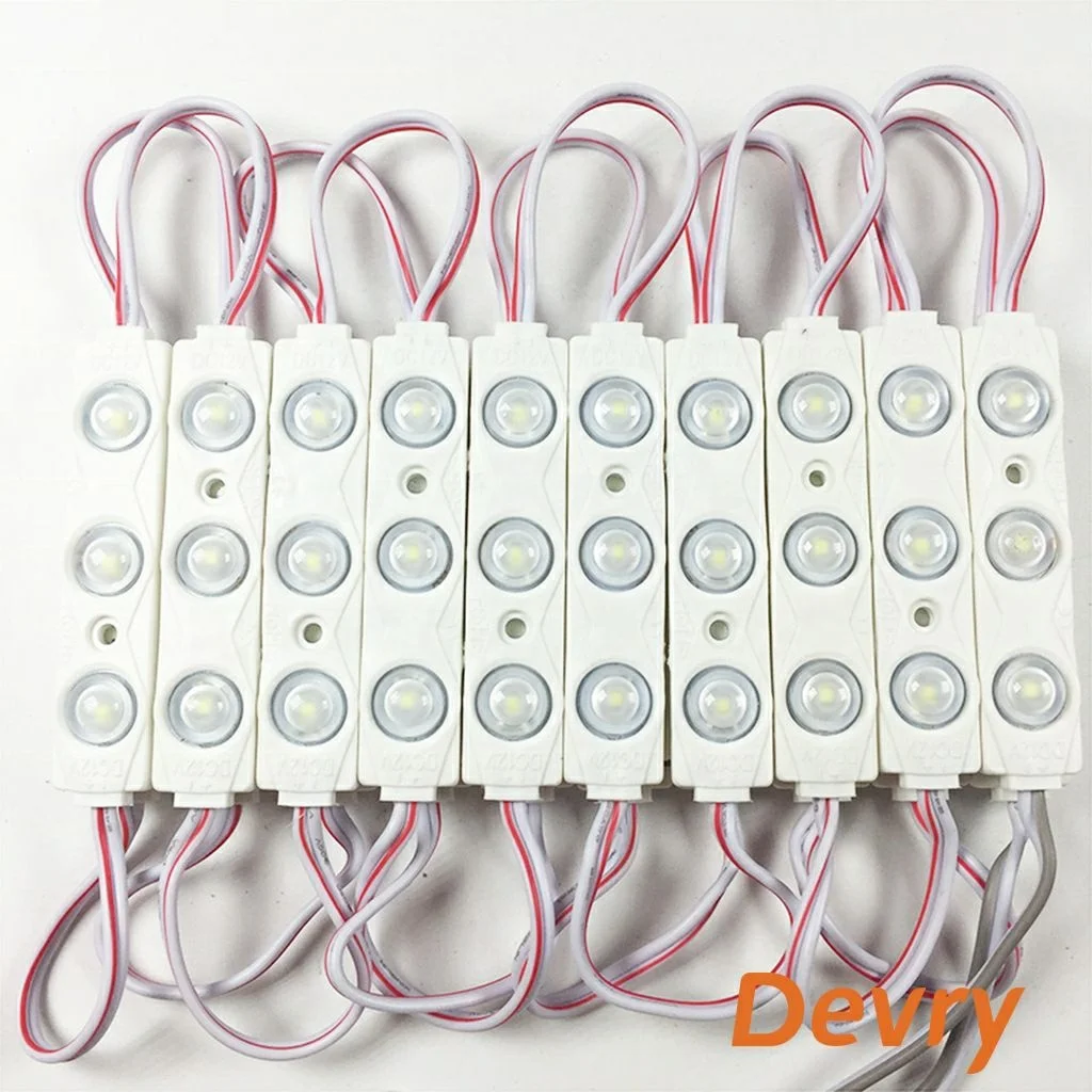 Cheap 1.2W 12v SMD 2835 injection led module with lens