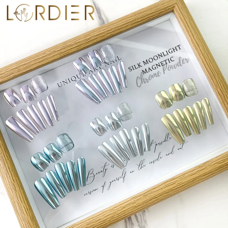 New Style Magnetic Pigment Light Color Mirror Chrome Moonlight Powder Nail Art Cat Eye Powder