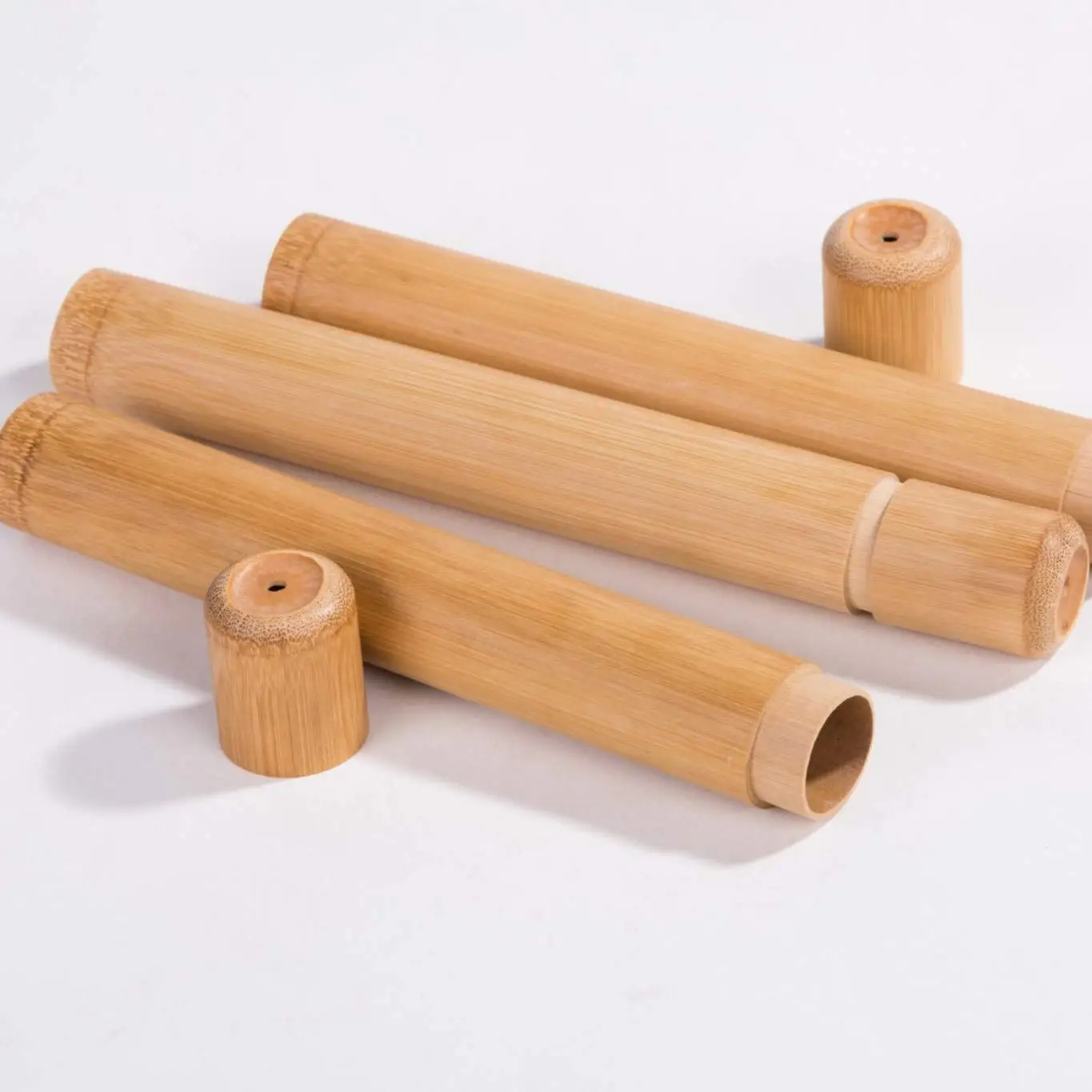 Wholesale 100% Eco-friendly Wholesale wooden toothbrush travel case bamboo toothbrush case