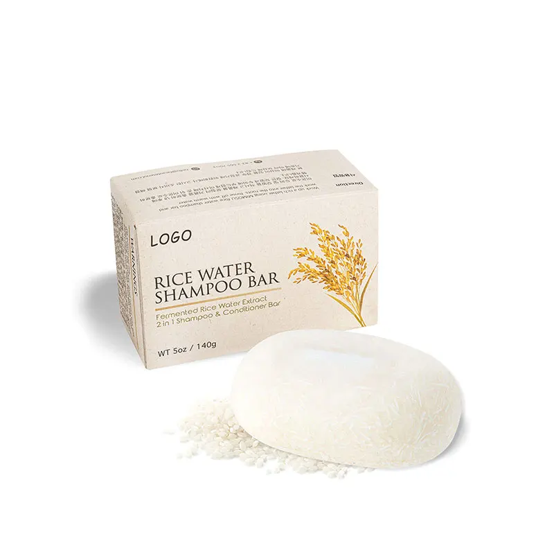 Eco Friendly Solid Organic and Vegan Natural Argan oil and Rice Shampoo Bar of Private Label Soap