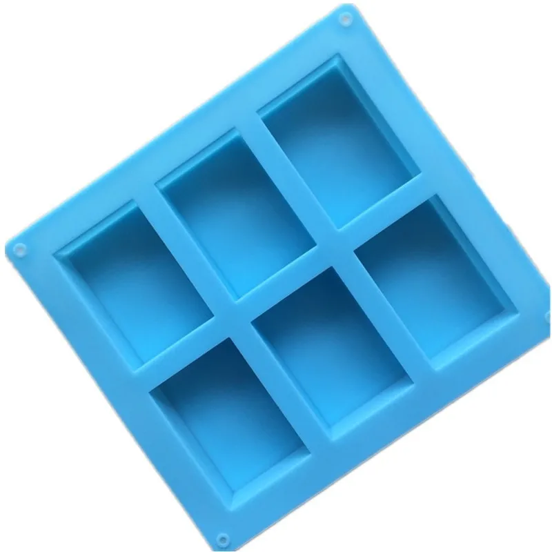 6 ячеек прямоугольная форма для мыла силиконовая ручной работы 6x100