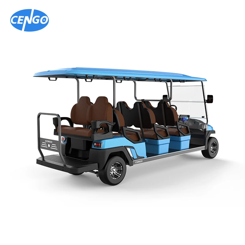 2 Seater Electric Car 8-Seater Electric Golf Cart CE Certified Sightseeing Cart With 48V Battery Voltage