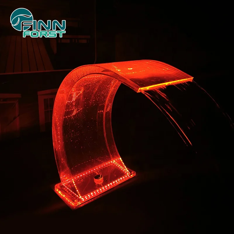 Factory direct supply swimming pool acrylic water fountain waterfall