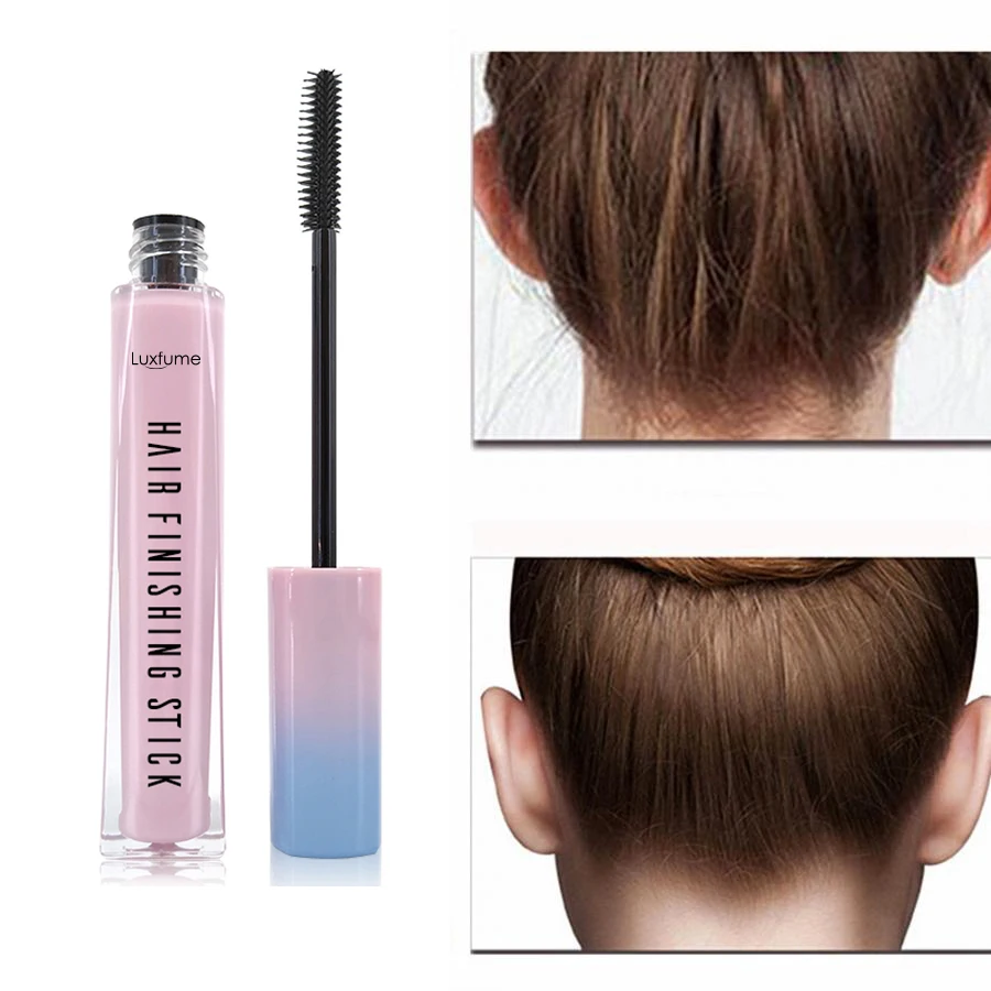 Refreshing Not Greasy Hair Finishing Stick Gel Anti Frizz Hair Flyaway Tamer with Edge Brush for Baby Hair