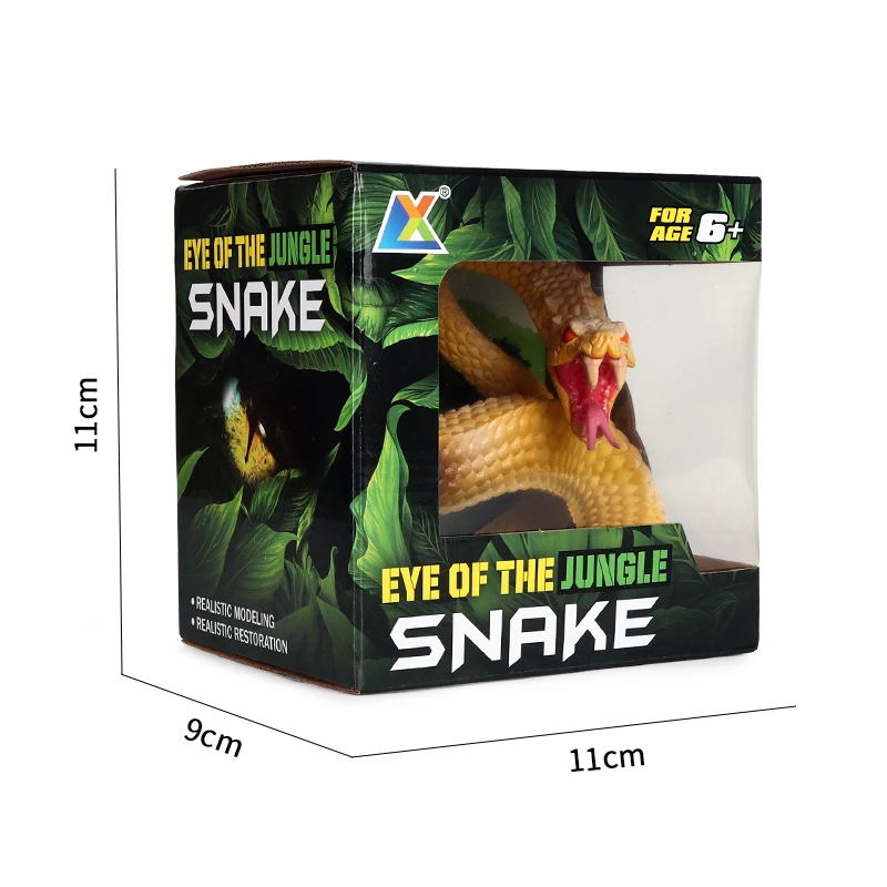 Oenux Wholesale PVC Wild Animal Action Figures Snake Model Figurines Party Decoration Kids Xmas Halloween Gift With Box