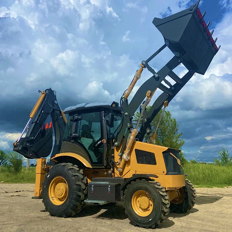 China new euro 5 engine backhoe loader 1 ton 1.5 ton 2.5 ton backhoe excavator loader 4x4 with price