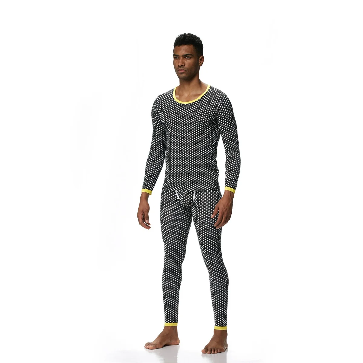 Термобелье JOCKMAIL мужское хлопковое, кальсоны с подогревом, термобелье