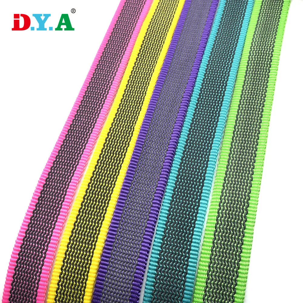 Custom width 10mm 20mm 25mm latex gripper webbing premium non slip nylon polypropylene webbing for dog leash collar