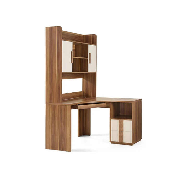 Простой домашний настольный компьютерный стол угловой книжная полка