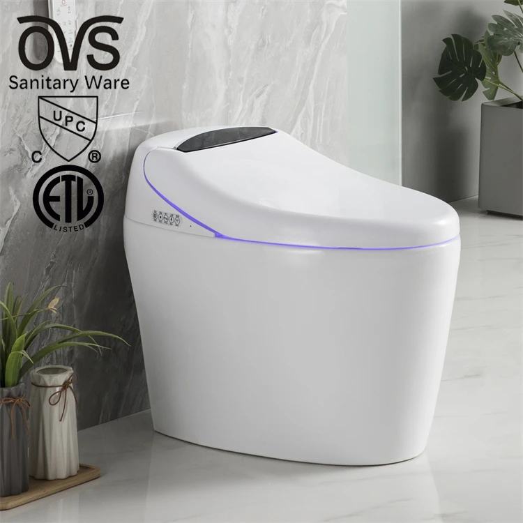 OVS Upc Etl American Luxury Chaozhou Toilet Wc Ceramic Smart Intelligent Bathroom Sensor Flush Automatic Bidet WC Toilet Bowl