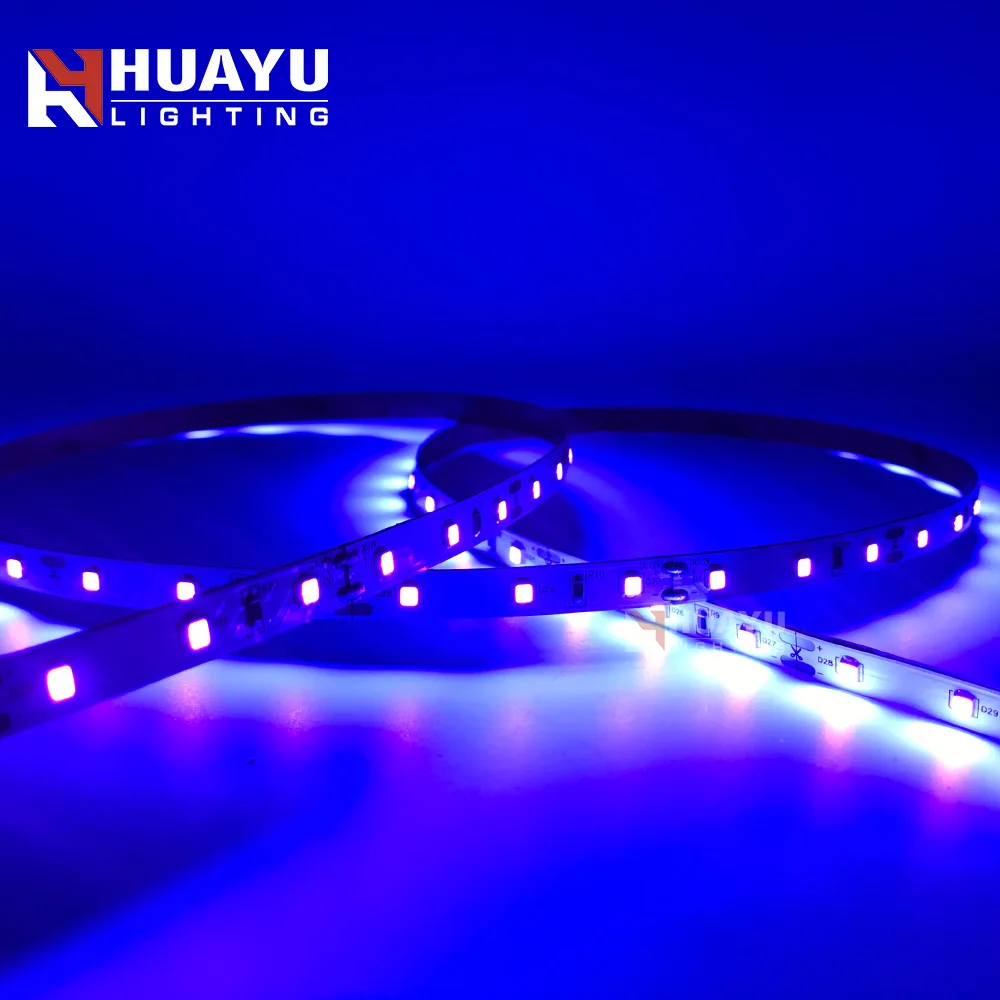 12V DC UV 365 nm 395 nm flexible LED Strip tape light Ultraviolet 300pcs/roll 2835 led light bar