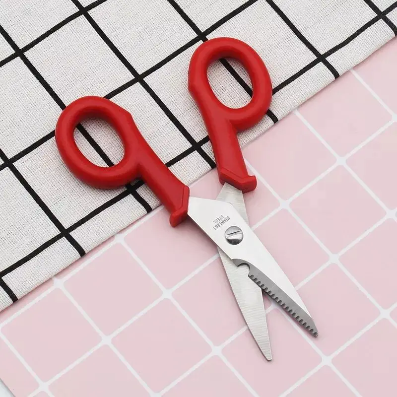 High Quality Heavy Duty Plastic Handle Professional Scissors for Electric Wire Cutting