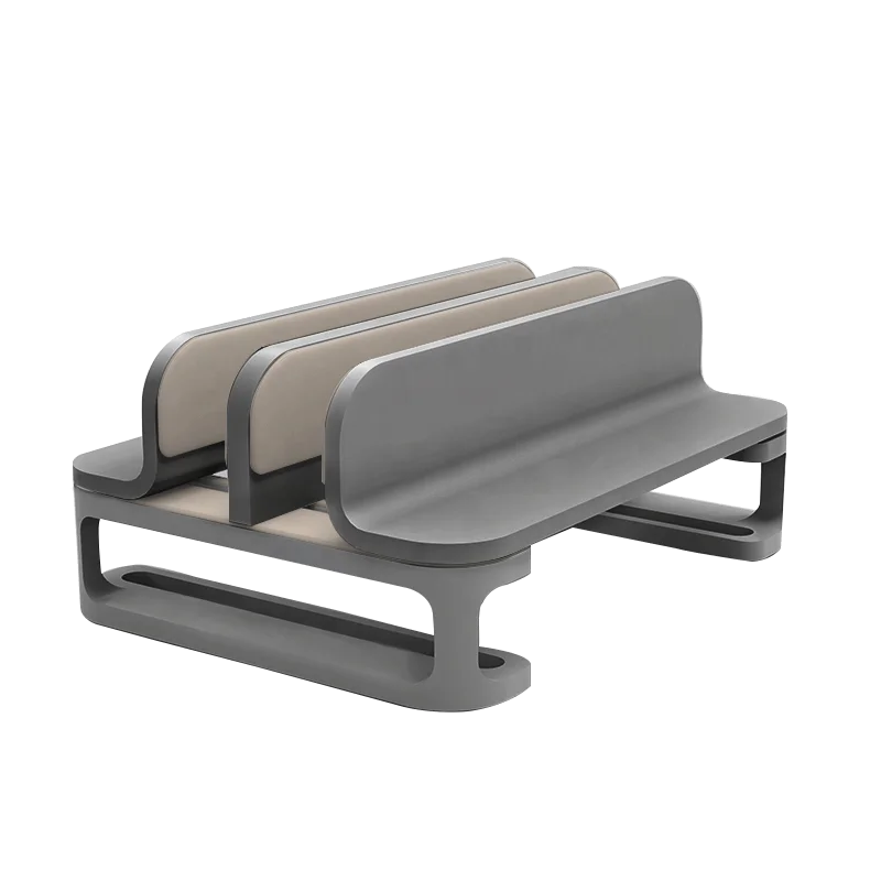Dual-Slot Adjustable Vertical Laptop Stand Aluminum 3 in 1 Design Space-Saving for All MacBook/Chromebook/Surface/Dell/iPad