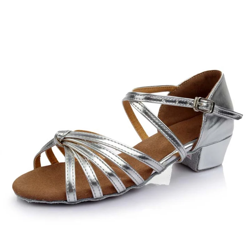 Open Toe Classic Satin Dance shoes dancing Sandal Party Ballroom child Latin Dance Shoes