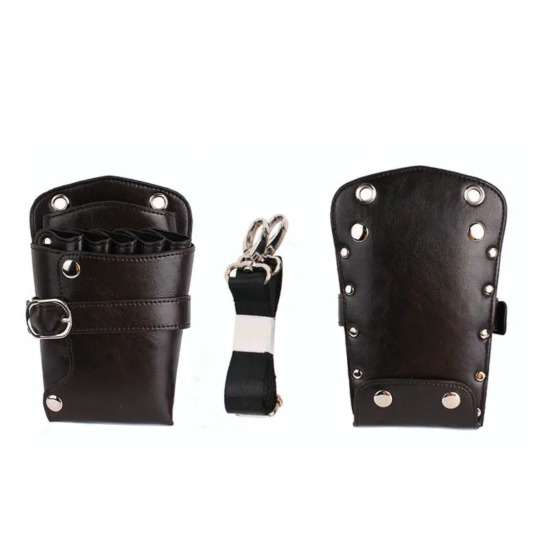 Pu Leather Hair Stylist Scissors Pouch Barer Tool Bag