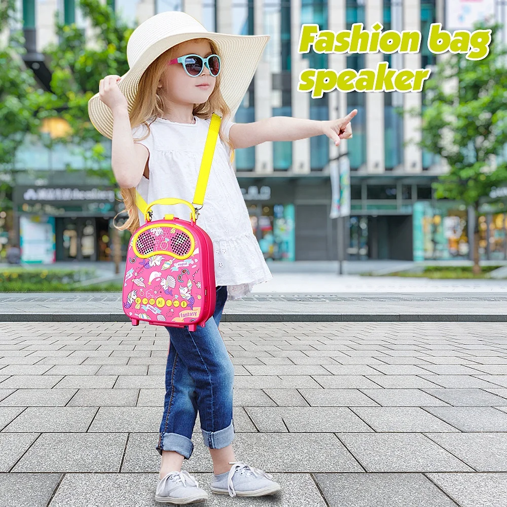 2021 New Arrival Toys Electronics Instruments Children Kids Carry Bag Stereo Music Box Kids Microphone Karaoke System Machine