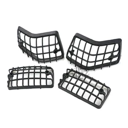 4pcs Motorcycle Plastic Front Rear Turn Signal Lights Net Protective Lamp Mesh Cover for VESPA PX 80 125 150 200 LML Star Black