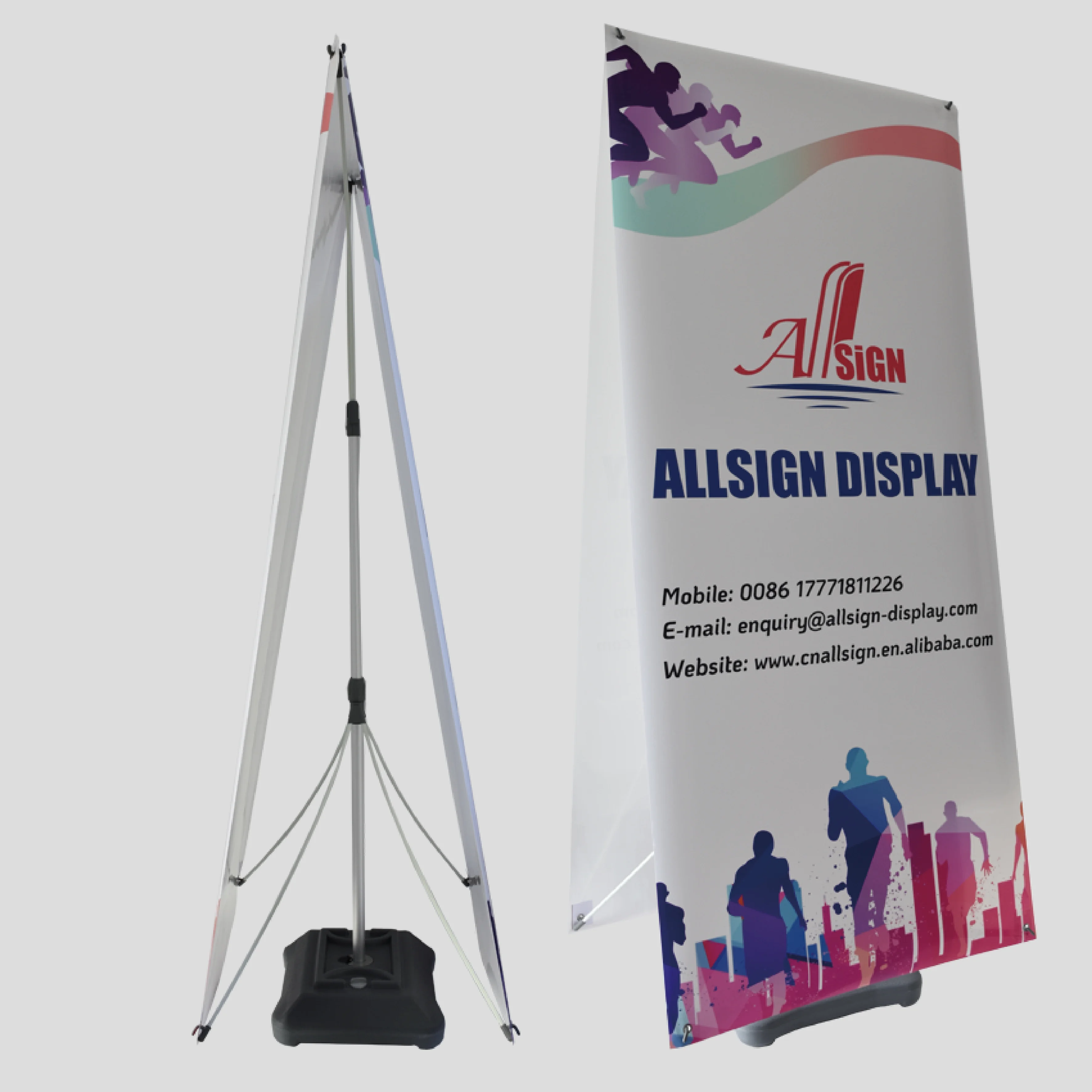 Best Seller Outdoor Frame Design Lightweight Portable Water Base X Banner Stand