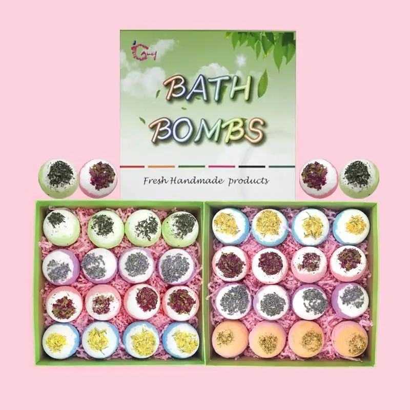 Wholesale Luxury Private Set Bath Fizzies Bubble Salt Bath Bomb Ball Spa Shower Sale