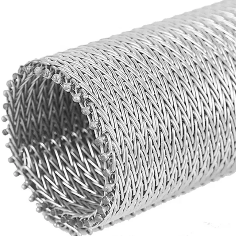 Manufacture Food Processing Stainless Steel 304 Compound Balanced Weave Wire Mesh Conveyor Belt