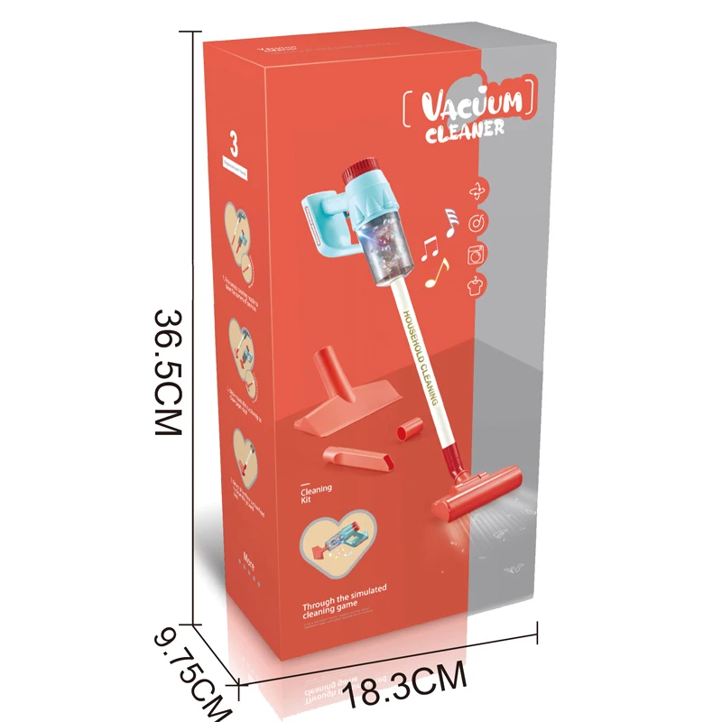 Kids Pretend Playhouse Electric Cleaning Toys Small Appliances Emulation Household Vaccum Cleaner Tool For Kids