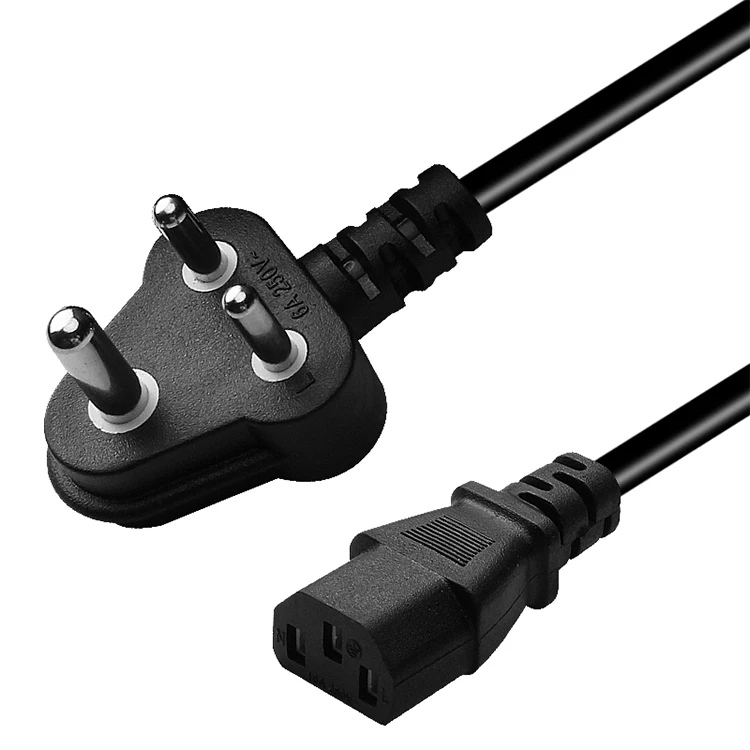 Wholesale AC Power Adapter Cable Cord wire types 3 pin power cable 1.5m Lesser South Africa Cable for India