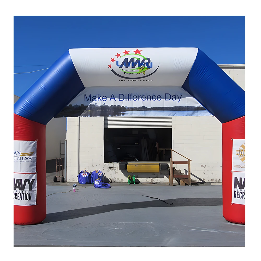 Custom Advertising Inflatable Arch Entrance Running Archway With Logo For Event