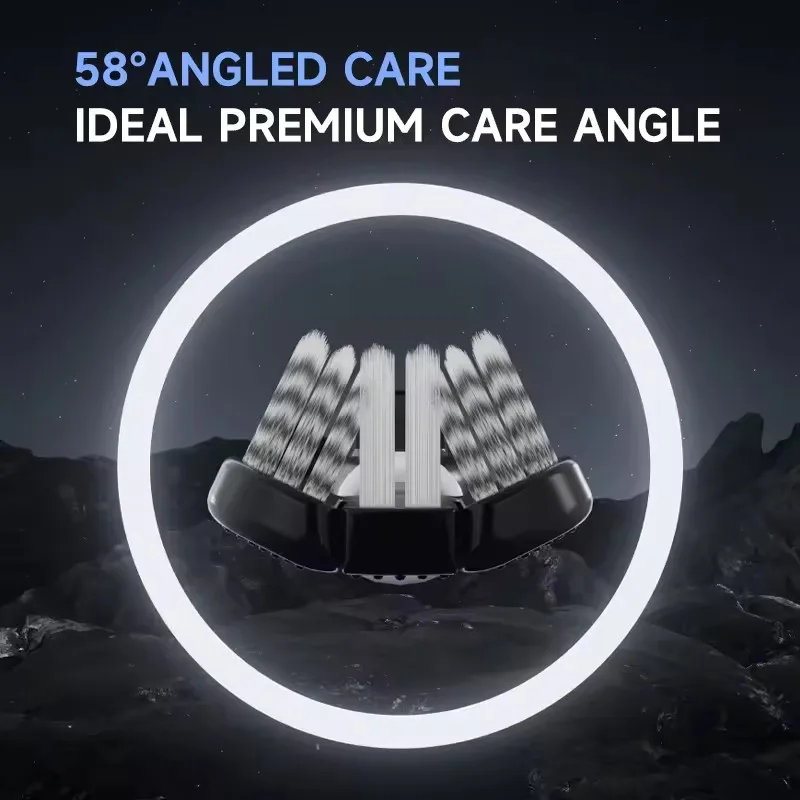 Comfortable Three Sided Toothbrush Complete Cover Toothbrush Triple-angle Clean Triple Sided Bristle Toothbrush Cleans All Sides