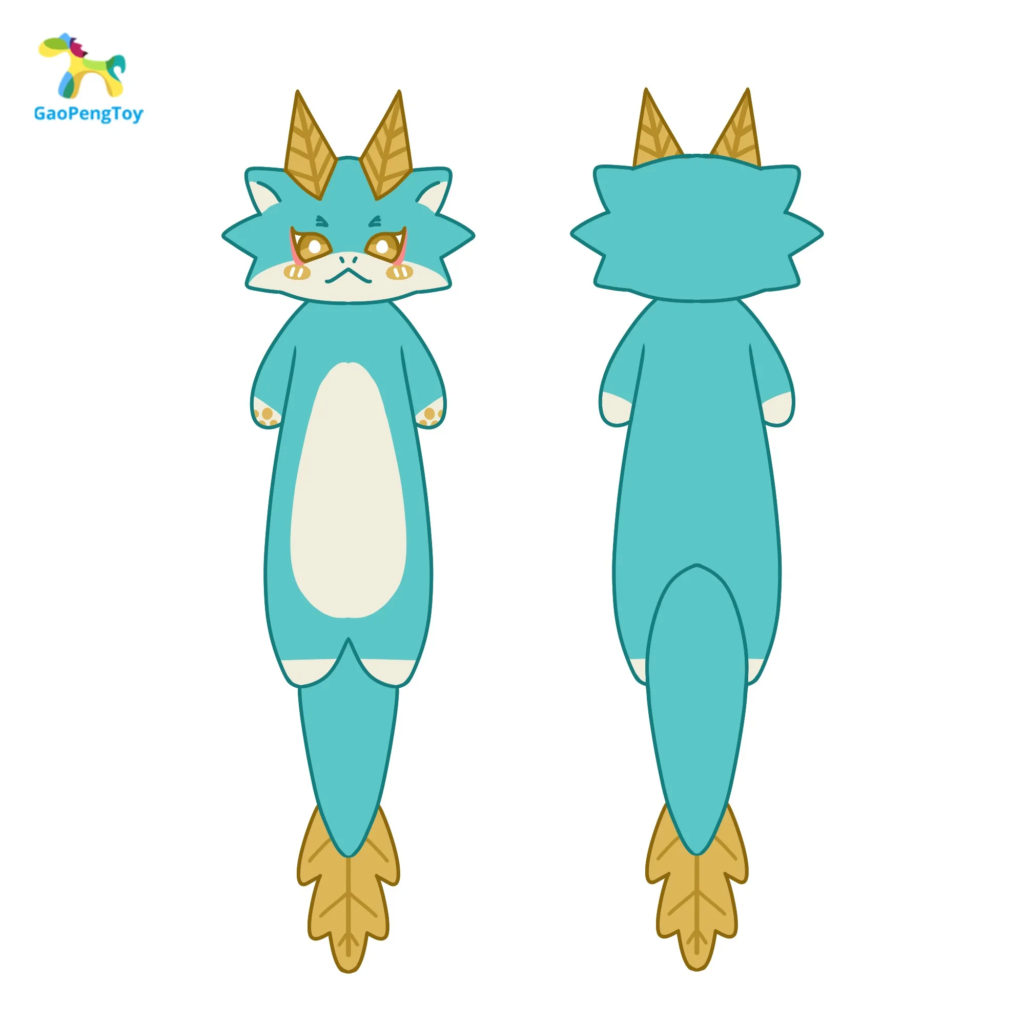 Fashion Large Cartoon Rag Dragon Anime Cute U Shape Doll Plush Toys Pillow dolls gift for Children Kids